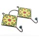 Forest Green And Red Ceramic Flower Tiles Hooks
